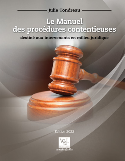 Manuel des procédures - intervenants en milieu juridique